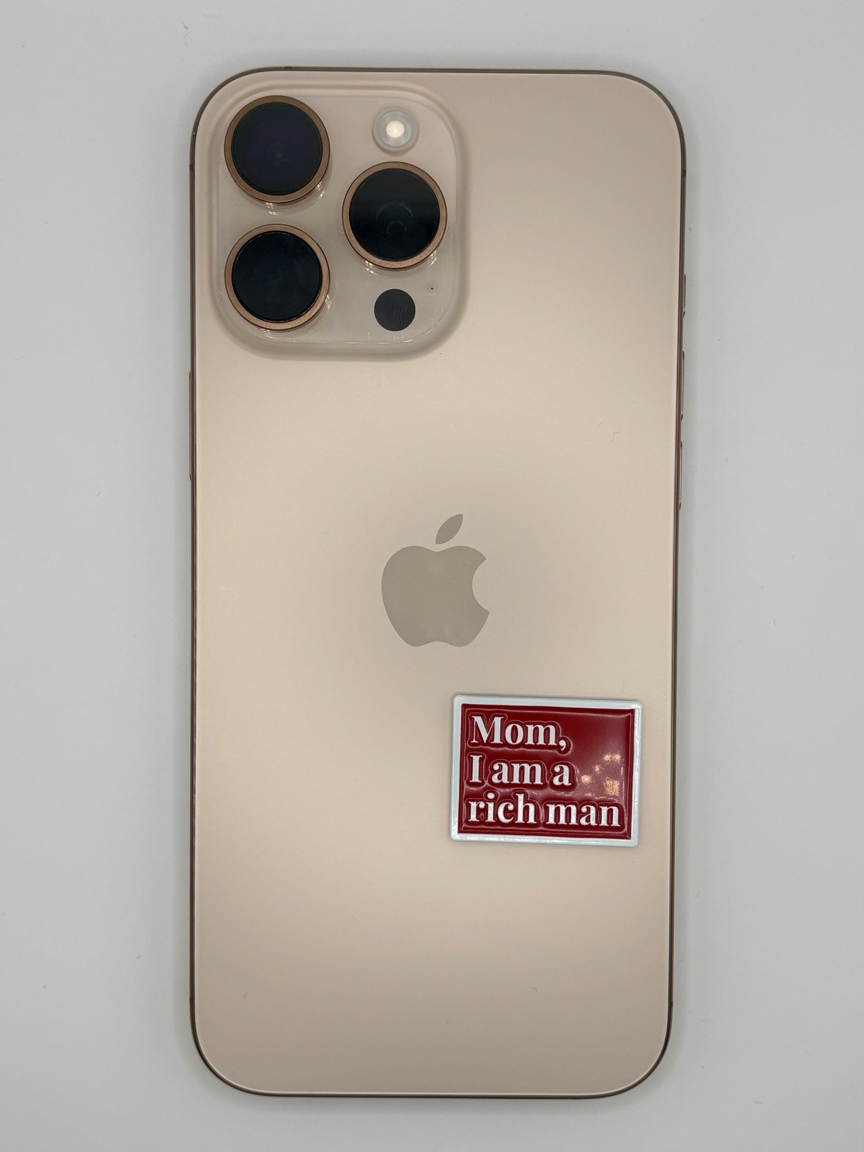 Metal Sticker : Mom i am a rich man